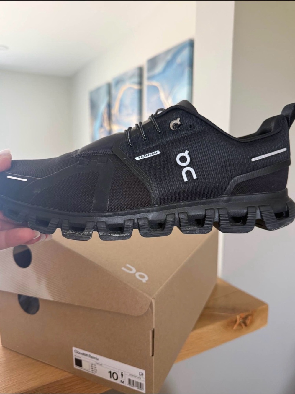 On Men's Cloudtilt Remix Waterproof Running Shoe - Black